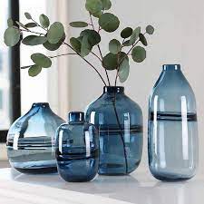 Modern Transparent Blue Glass Flower Vases Decorative Vases Modern Tabletop Vase Office Decoration Gifts The Best Business G Glass Flower Vases Vase Glass Vase