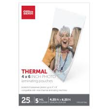 Office Depot Brand Laminating Pouches Photo Size 5 Mil 4 X 6 Pack Of 25 Office Depot