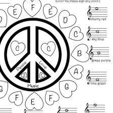 Music Peace Love Music Treble Clef Color Sheet Learn Piano Love Music Tattoo Peace