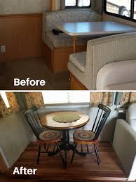 Table And Chairs To Replace Dining Booth In Rv Rvs Campers Travel Trailers And Motorhomes Without The Dining B Dining Booth Camper Table Remodeled Campers