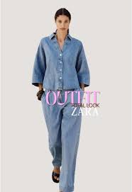 ZARA total look primavera-verano 2025 -Ref camisa: AZUL MEDIO