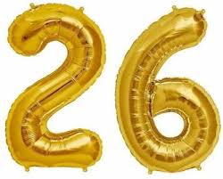 Anniversary party invitation, congratulations or celebration design. Flipkart Com Sehgal Solid 26 Numbers Golden Foil Birthday Anniversary Party Decorations Balloon Balloon Balloon