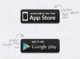 Download Free Vector App Store Google Play Button