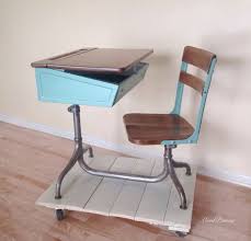 1930s School Desk Chair Combo American Seating Company Adjustable Height Swivel Chair Flip Top Desk With In Desk Sto Vintage School Desk School Desks Desk