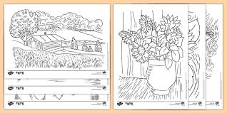 The set offers an array of colors & painting accessories. Van Gogh Coloring Pages Coloringnori Coloring Pages For Kids