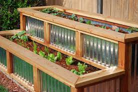 Redwood And Corrugated Metal Planter Box For My Daughter Building A Raised Garden Vegetable Garden Raised Beds Garden Beds