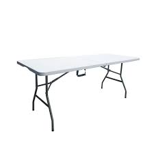 C'est là où ça se passe : Table De Reception Traiteur Pliante 8 Personnes 180x74 Xh 73 5 Cm Structure En Acier Et Plateau En Polyethylene Pehd Blanc Achat Vente Table De Jardin Table Pliante 180 Cm 8 Pers Cdiscount