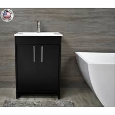 Bathroom vanity 18 inch depth. Volpa Usa Villa 24 Inch Black Freestanding Bathroom Vanity Set Overstock 32524595
