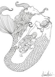 We love to color mermaids because they have long, flowing hair and beautiful, shimmery tails. Free Printable Coloring Pages For Adults Mermaids Coloring Home