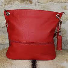 Sac à main en cuir madryn, taupe. Sac A Main En Cuir Rouge Itinerance Cuir Vetements Cuir Adaptes A Votre Morphologie