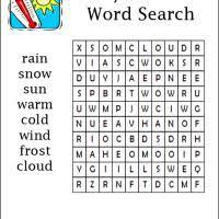 Printable puzzlesword puzzles for kids help reinforce spelling lessons. Easy Weather Word Search