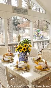 We love the breezy and beautiful appearance of this super charming yellow and blue living room, decorated with perfect sense of style. A Sunny Blue Yellow Table Inspired By A Spring Like February Day Between Naps On The Porch
