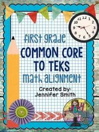Freebie First Grade Teks To Ccss Math Standards Crosswalk