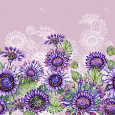 Blossom, floral, textile, abstract, africa, leaf, stylized, african textile, blossoms, african, leaves, floral pattern african cloth flowers design, african cloth flowers vector. Beautiful Purple African Daizy Flowers With Exotic Leaves On Stock Photo Picture And Royalty Free Image Image 117397571