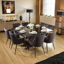 Large Square Walnut Dining Table Black Glass 8 Charcoal Carver Chairs Large Round Dining Table Dining Table Large Square Dining Table