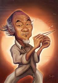Mr Miyagi From The Karate Kid Caricature Artist Caricature Sketch Funny Caricatures