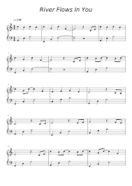 ноты для фортепиано River Flows In You скачать бесплатно River Flows In You Piano Sheet Music Free Piano Sheet Music Piano Songs Sheet Music