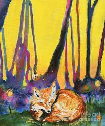 And then, you saw this enchanted fox which made you mesmerize of its beauty that you have forgotten what you came for. Enchanted Fox Painting By Kim Heil
