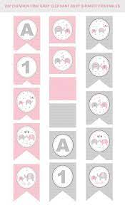 Pink Elephant Baby Shower Decorations Pink And Gray Chevron Etsy Babyshower Decoracion Adornos Baby Shower Nina Tema De Elefante