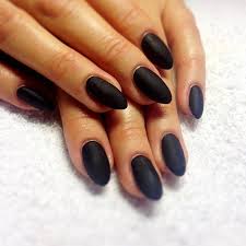 Oval Short Black Almond Shaped Nails Matte Black Almond Nails Black Almond Nails Stiletto Nails Short Almond Acrylic Nails