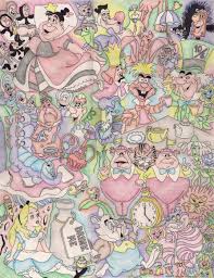 Collage , 40 w x 30 h x 1 d in. This Item Is Unavailable Etsy Alice In Wonderland Cartoon Cartoon Collage Wonderland