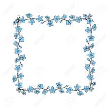 Drawing flowers vector forget me not. Vector Card With Hand Drawn Frame Made Of Forget Me Not Flowers Beautiful Design Elements Ink Drawing Perfect For Valentine S Day Celebration Royalty Free Cliparts Vectors And Stock Illustration Image 99399393