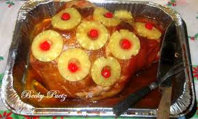How To Make Glazed Ham With Pineapple And Cherry Garnish Pineapple Glaze For Ham Pineapple Ham Baked Ham With Pineapple