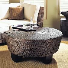 Round leather ottoman coffee table with tray store, designed to style a stylish indoor and colors create a slightly matt finish and home accessories decor. Pin On Cocooning