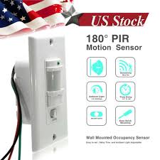 In Wall Motion Sensor Light Switch Pir Occupancy Sensor Single Pole Use 736828009306 Ebay