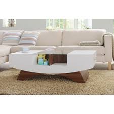 Madilynn Trestle Coffee Table With Storage Cool Coffee Tables Coffee Table Contemporary Coffee Table