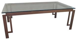 The floating glass top provides the full functionality of a standard table without adding extra visual weight. Frey Coffee Table With Floating Glass Top Transitional Coffee Tables By S L Designs Houzz