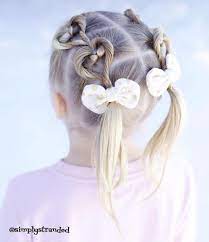 Here, front view hair should rest straight on either the right or left side of the head. 40 Cool Hairstyles For Little Girls On Any Occasion