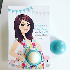 Baby Shower Favors Eos Balm Holder Personalized Eos Favor Cards Set Of 20 Cards Handmade Products Stationery Party Supplies Sexypod88 Com