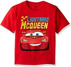 Amazon Com Disney Boys Cars Lightning Mcqueen T Shirt Clothing