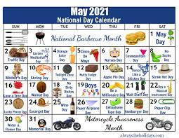 Child passenger safety awareness week. May National Day Calendar Free Printable Always The Holidays