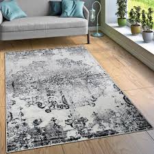 Preise vergleichen und bequem online bestellen! Designer Teppich Ornamente Schwarz Weiss Teppichcenter24