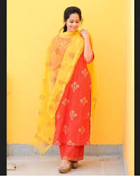 Red Kurti With Yellow Dupatta Red Kurti Combination Dresses Yellow Kurti