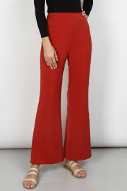 Women's plus size wide leg palazzo pants. Mehrana Bell Bottom Pants Brick Poplook Com