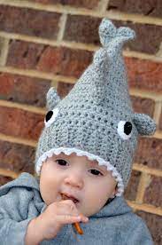 Haha Cute Crocheted Child S Shark Beanie Hat 20 00 Via Etsy Crochet Character Hats Crochet Baby Hats Crochet Shark