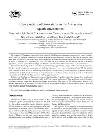 Maybe you would like to learn more about one of these? Pdf Heavy Metal Pollution Status In The Malaysian Aquatic Environment Prof Emeritus Noor Azhar M Shazili Academia Edu