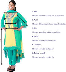 Ladies Shalwar Qameez Measurement Guide With Charts