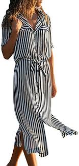 Este verano ve a la moda con nuestros vestidos de playa online. Poachers Vestidos Largos De Fiesta Mujer Para Bodas Manga Larg Vestidos Playa Mujer Tallas Grandes Camisa Larga Cintura Vestidos Mujer Fiesta Vestidos Mujer Talla Grande Rayas Verticales Amazon Es Ropa Y Accesorios