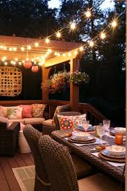 Our Cookout And The Deck After Dark Deck Decorating Deck Lighting Small Deck