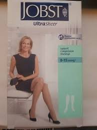 Jobst Ultrasheer Knee High Support Stockings Classic Black 9 5 11 Shoe Size Ebay
