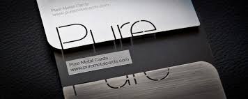 Silver contour stainless steel cards. How To Create The Perfect Business Card With Pure Metal Cards Pure Metal Cards