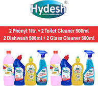 Hydesh Cleaning Combo 2 Floor Cleaner, 2 Toilet Cleaner, 2 Dish Wash, 2 Glass Cleaner Rose Liquid Toilet Cleaner Price in India - Buy Hydesh Cleaning Combo 2 Floor Cleaner, 2 Toilet