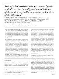 The dna contains the instructions that tell a cell what to do. Pdf Role Of Robot Assisted Retroperitoneal Lymph Node Dissection In Malignant Mesothelioma Of The Tunica Vaginalis Case Series And Review Of The Literature