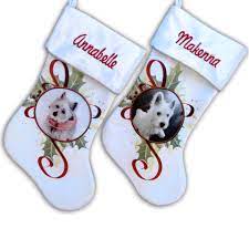 Choose from 19 fun and festive fabrics. Personalized Pet Christmas Stocking Dog Cat