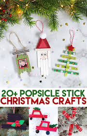 Each cut of the scissors, pull and stick of the tape pieces, and lacing of the ribbon, use muscles in your child's fingers and hands that help develop handwriting muscles and motions too! Popsicle Stick Christmas Crafts The Craft Patch