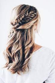 Gorgeous Braided Half Up Half Down Hair Styles Diy Darlin Fishtail Hairstyles Loose Hairstyles Fish Tail Braid